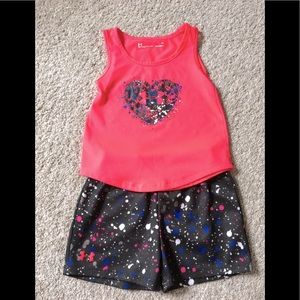 Under armour activewear set for toddler girl
